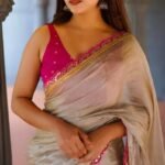 Dusty Grey Soft Cotton Silk Saree