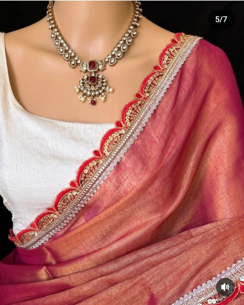Dusty Rose Soft Cotton Silk Saree