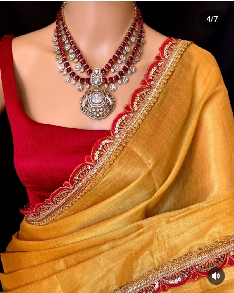 Faded Orange Soft Cotton Silk Saree