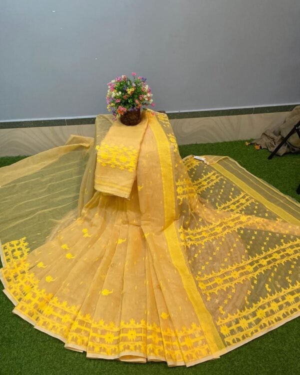 Nilanjona Soft Ghiye Jamdani Saree