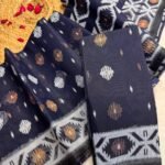 Ikkat Soft Black Jamdani Saree