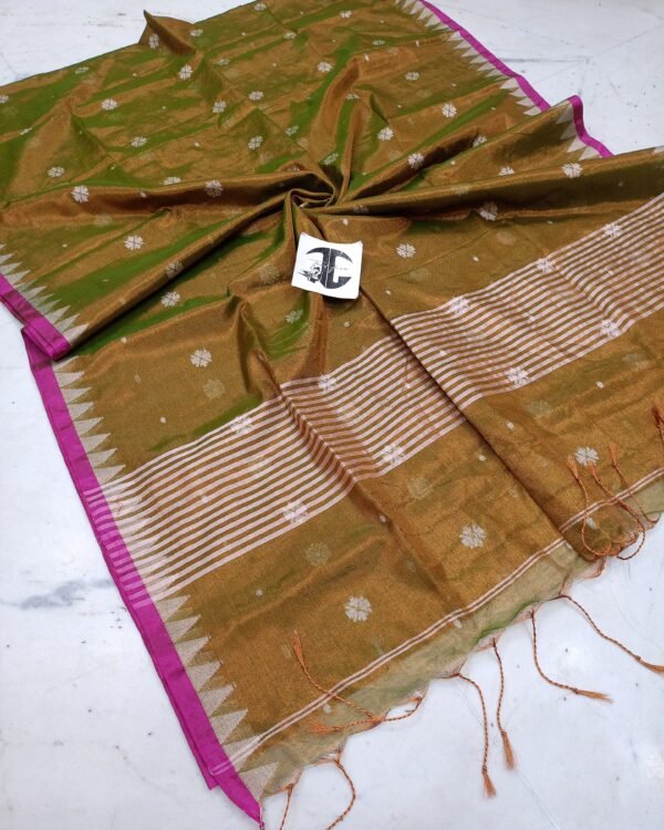Jasmine Coffee Soft Tissu Cotton Silk Saree