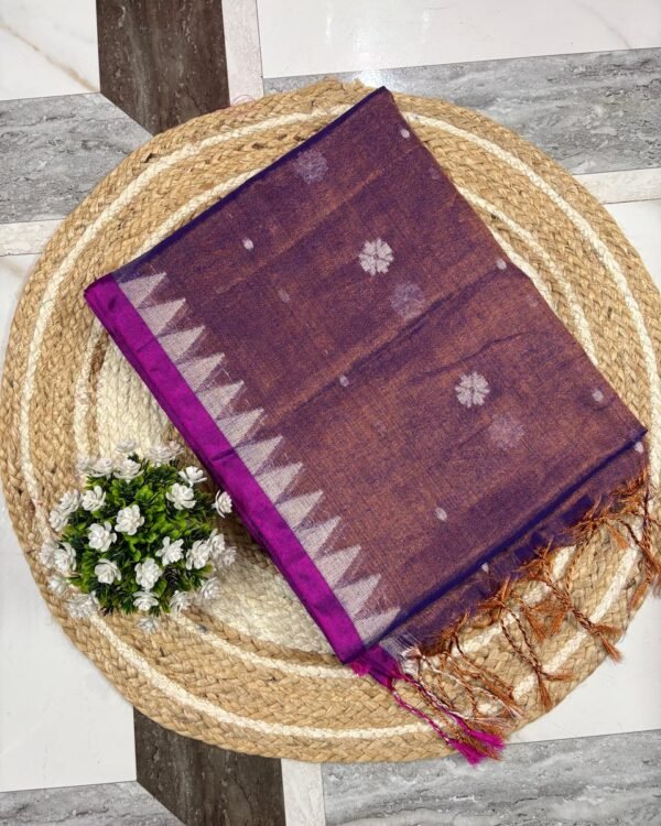 Jasmine Dirty Purple Soft Tissu Cotton Silk Saree