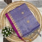 Jasmine Greyish Purple Soft Tissu Cotton Silk Saree