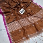 Jasmine Irish Coffee Soft Tissu Cotton Silk Saree