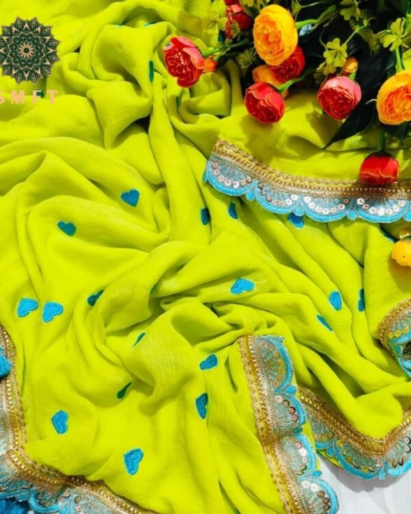 Light Bitter Lemon Soft Handloom Cotton Silk Saree