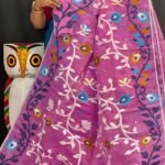 Lota Soft Bashful Pink Jamdani Saree