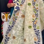Lota Soft Vanilla Jamdani Sari