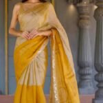Mushroom Soft Cotton Silk Saree