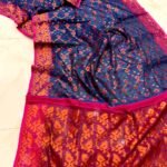 Muted Blue Soft Dhakai Jamdani Saree