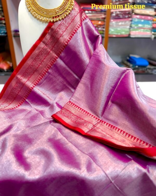 Pansy Purple Soft Handloom Cotton Silk Saree