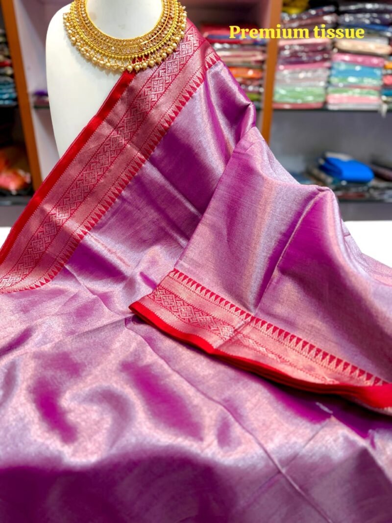 Pansy Purple Soft Handloom Cotton Silk Saree