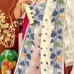 Pata Motif Soft Buttermilk Jamdani Saree