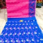 Shiuli Soft Pink Blue Jamdani Sare