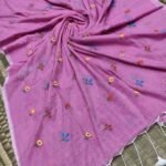 Sunflower Light Pink Soft Handloom Cotton Silk Saree