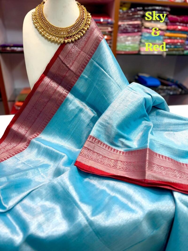 Teal Blue Soft Handloom Cotton Silk Saree