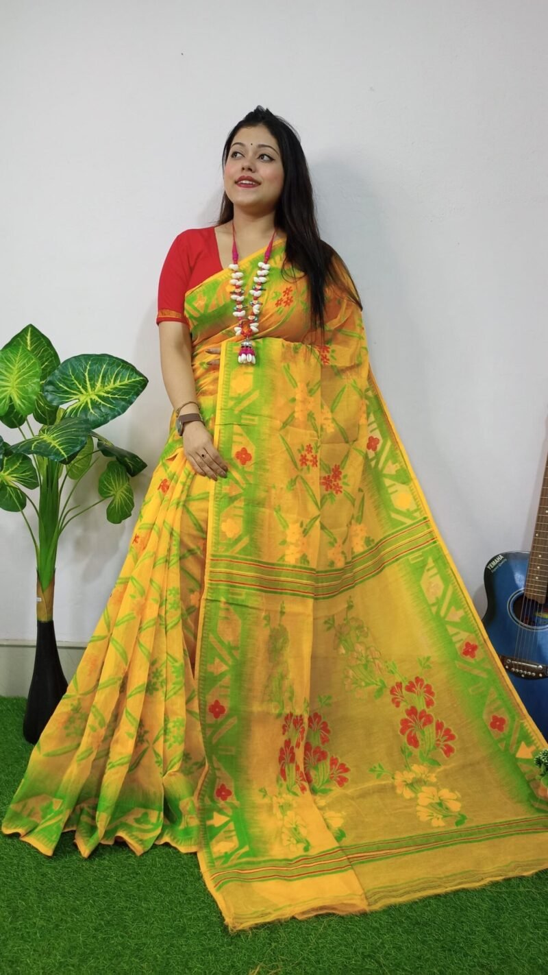 Tulip Tree Lota Cross Jamdani Sari - Image 2