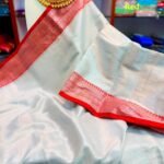 White Soft Handloom Cotton Silk Saree