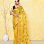 Yellow Soft Tissue Handloom Saree