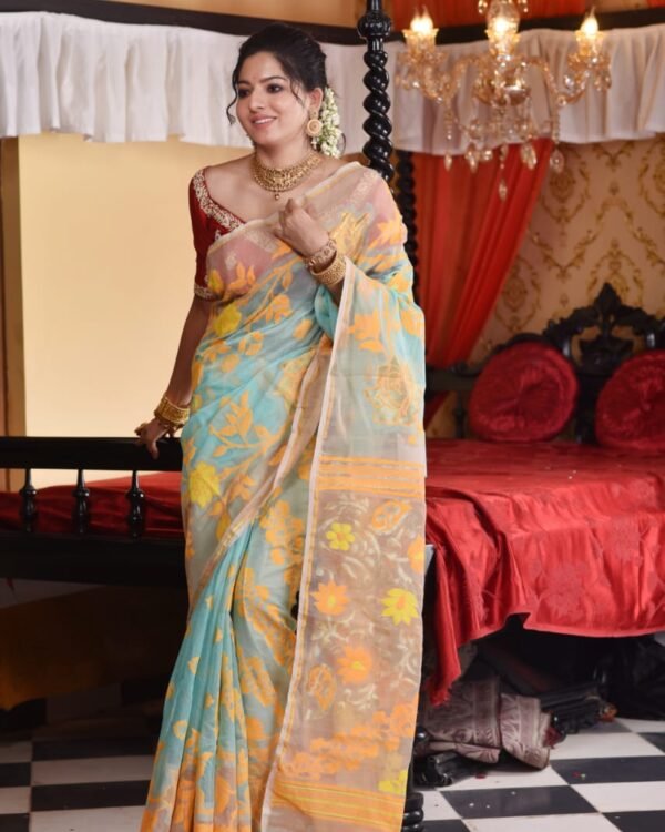 Golap Par Soft Gulf Stream Jamdani Saree