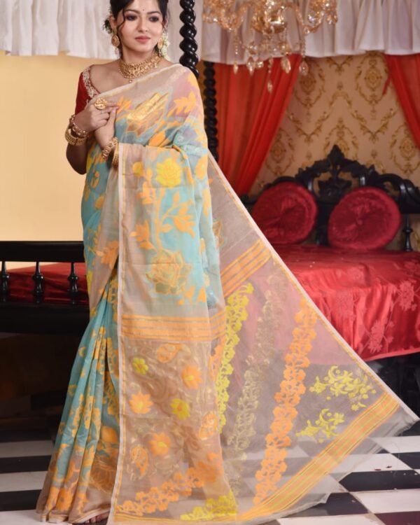 Golap Par Soft Gulf Stream Jamdani Saree
