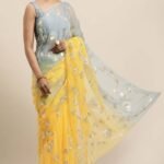 Anjani Soft Satin Chiffon Multicolor Saree