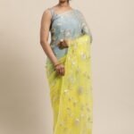 Anjani Soft Satin Chiffon Multicolor Saree