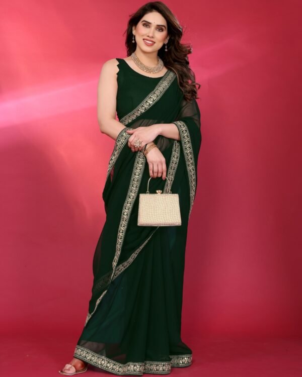 Archna Soft Satin Chiffon / Georgette Saree