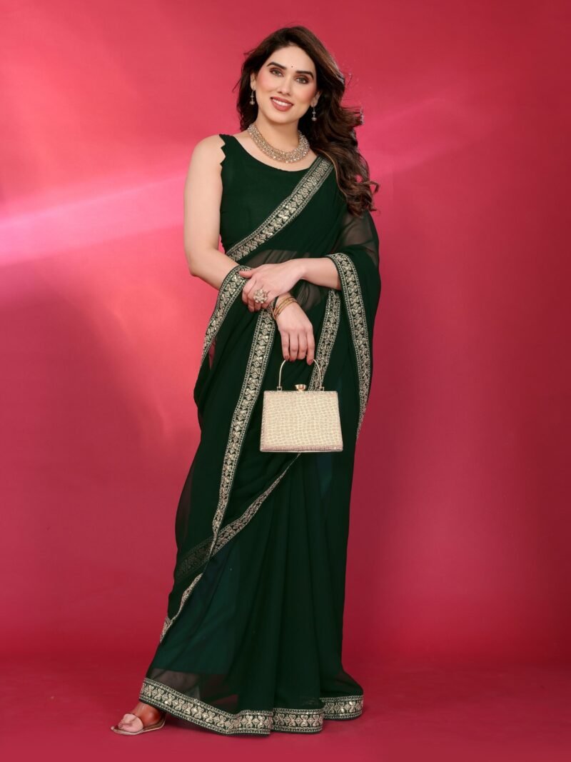 Archna Soft Satin Chiffon / Georgette Saree