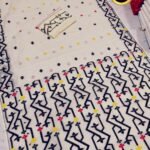 Foggy Grey Soft Guti moslin jamdani Saree