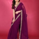 Archna Soft Satin Chiffon / Georgette Saree