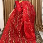 Red Soft Dhakai Jamdani Saree