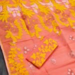 Salmon Soft Dhakai Jamdani Saree