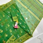 Green Soft Dhakai Jamdani Saree