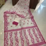 Off White Soft Lota Dhakai Jamdani Sari