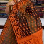 Black Soft Buti Jamdani Sare With Blouse Piece