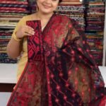 Black Soft Buti Jamdani Sari With Blouse Piece