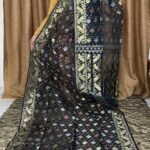 Black Soft Joriwork Jamdani Saree