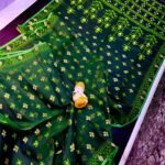 Dark Green Soft Dhakai Jamdani Sari