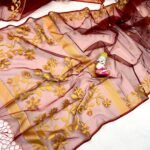 Deep Red Soft Nayan Tara Dhakai Jamdani Sari