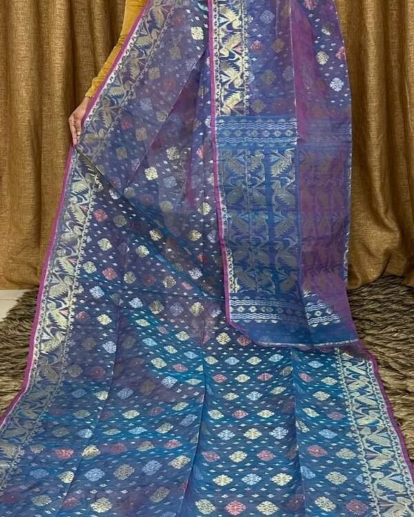 Denim Soft Joriwork Jamdani Saree