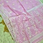 Light Mauve Soft Lota Dhakai Jamdani Saree