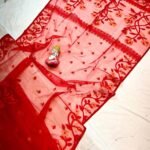 Red Soft Nayan Tara Dhakai Jamdani Sari