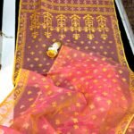 Watermelon Soft Dhakai Jamdani Saree