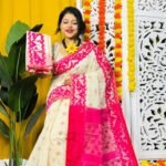 White Rock Soft Dhakai Jamdani Saree