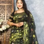 Black Soft Joriwork Jamdani Saree
