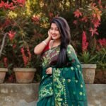 Dark Teal Soft Buti Korat Jamdani Sari With Blouse Piece