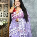 Levendar Soft Korat Buti Jamdani Saree