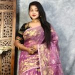 Light Plum Soft Joriwork Jamdani Saree