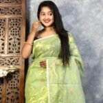 Olivine Soft Joriwork Jamdani Saree